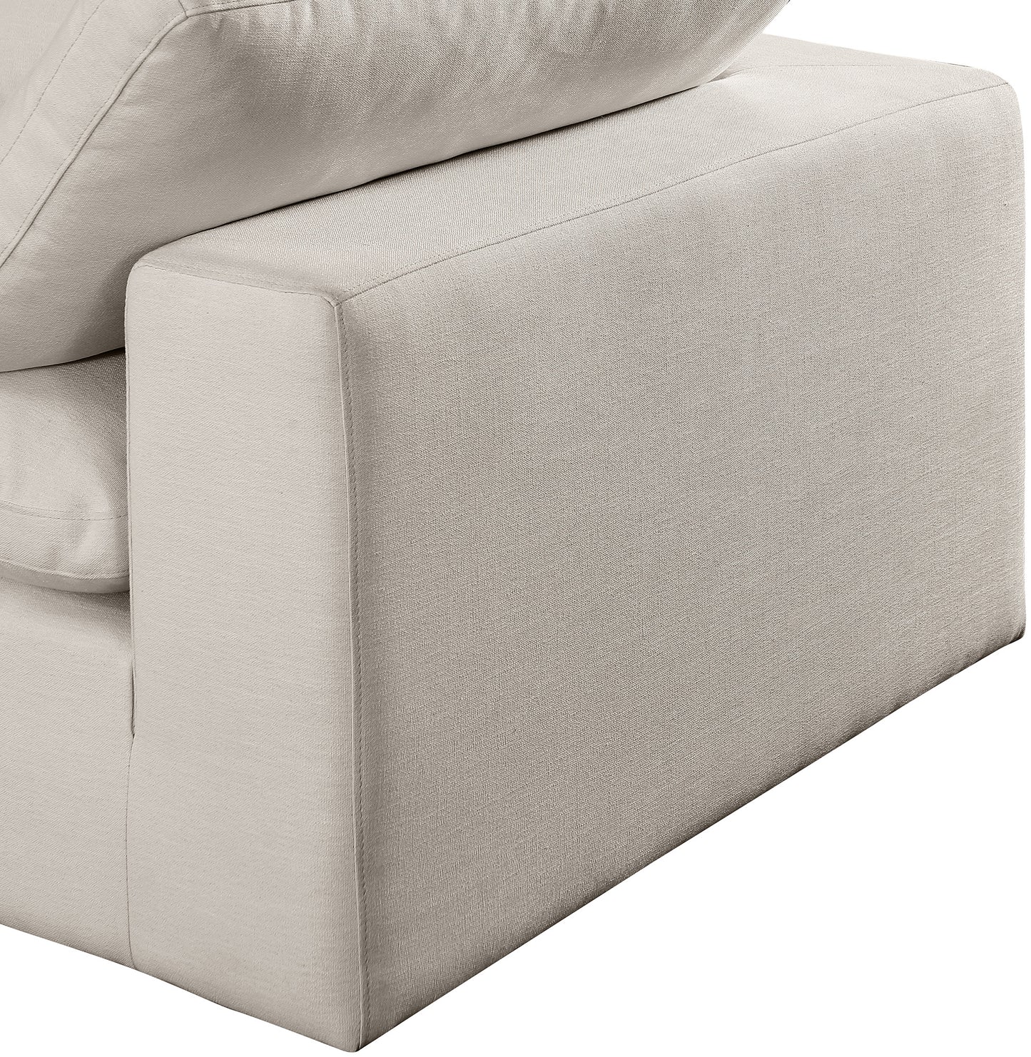 dolce beige linen textured fabric modular corner chair corner