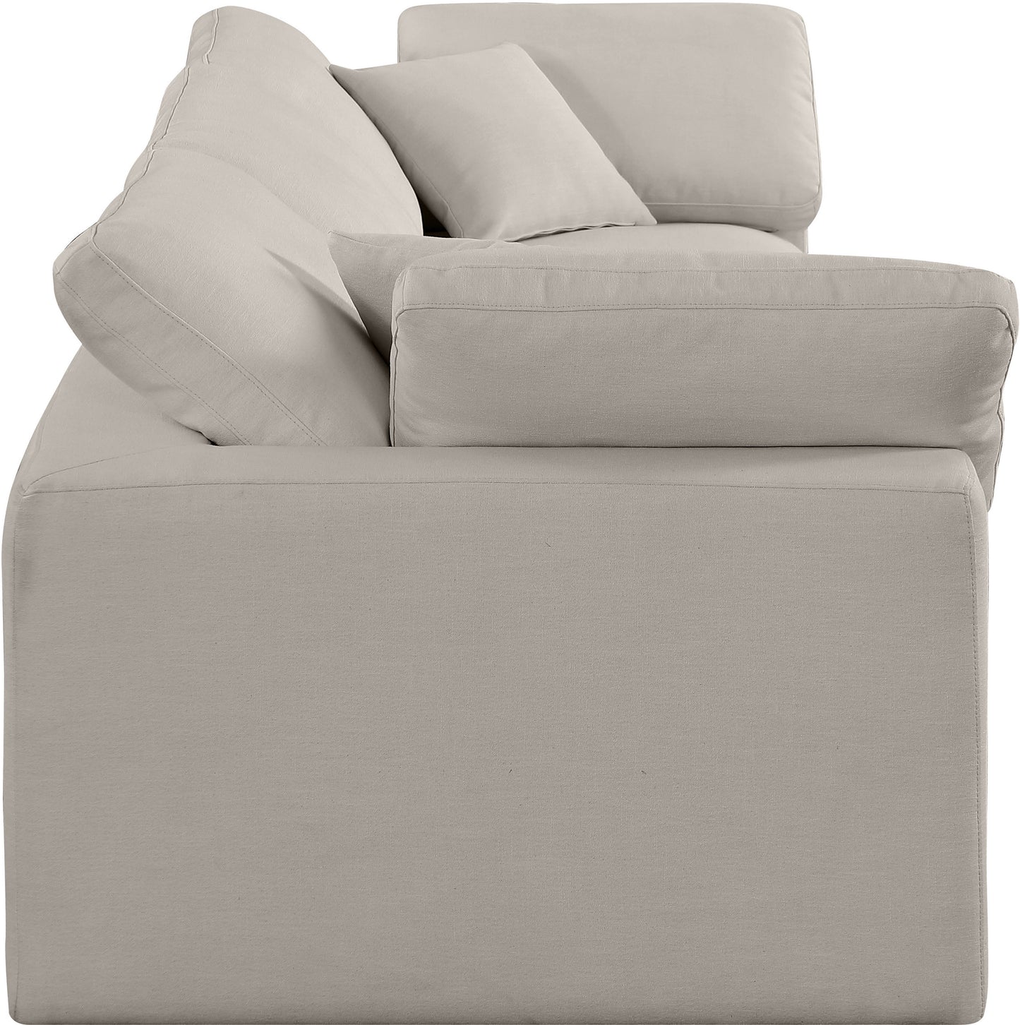 dolce beige linen textured fabric modular sofa s119