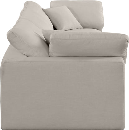 Dolce Beige Linen Textured Fabric Modular Sofa S119