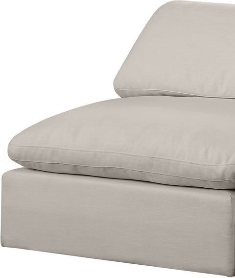 Dolce Beige Linen Textured Fabric Modular Sectional Sec7C