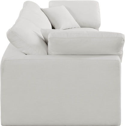 Dolce Cream Linen Textured Fabric Modular Sofa S119