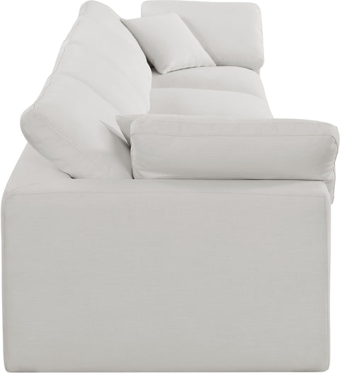 Dolce Cream Linen Textured Fabric Modular Sofa S158