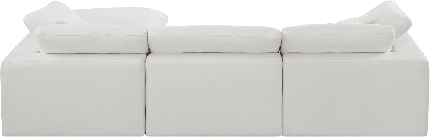 dolce cream linen textured fabric modular sectional sec4a