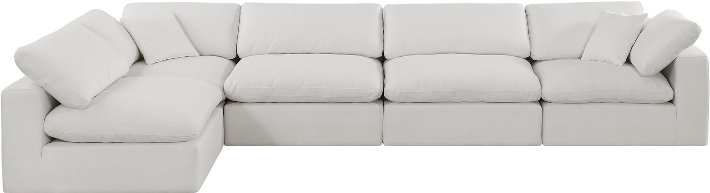 dolce cream linen textured fabric modular sectional sec5d