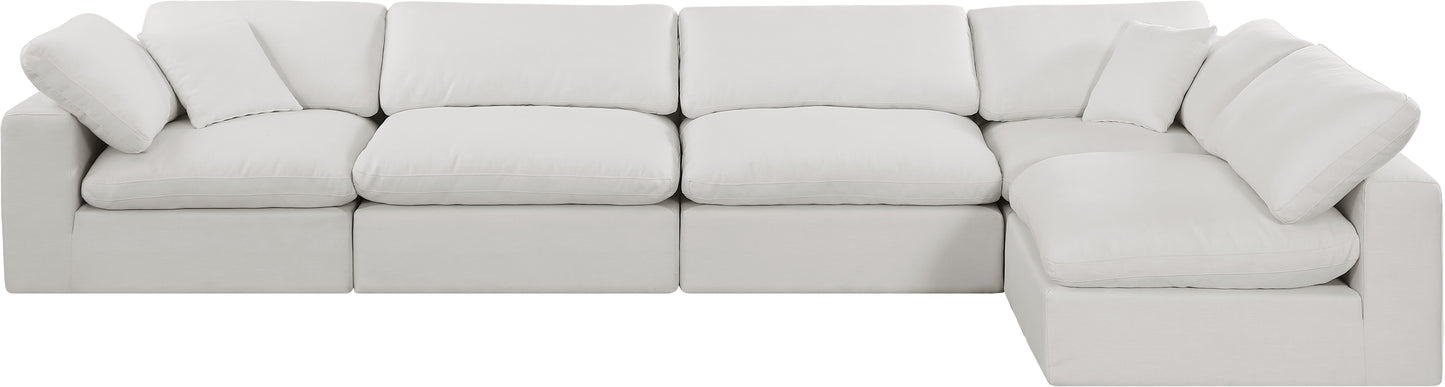 dolce cream linen textured fabric modular sectional sec5d