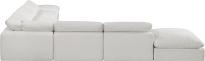 Dolce Cream Linen Textured Fabric Modular Sectional Sec7C