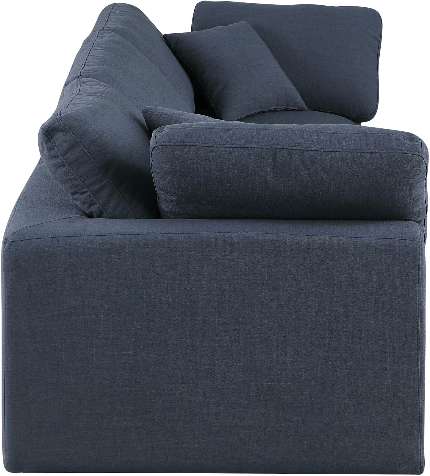 dolce navy linen textured fabric modular sofa s119