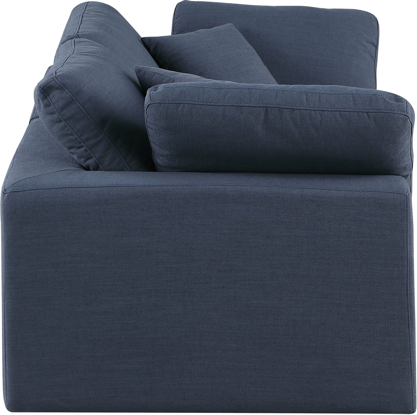 dolce navy linen textured fabric modular sofa s80