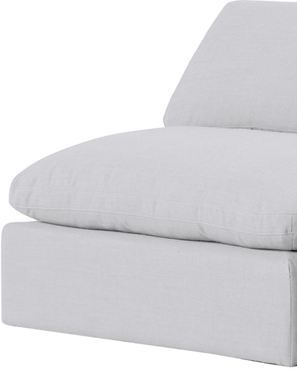 Dolce White Linen Textured Fabric Modular Sofa S117