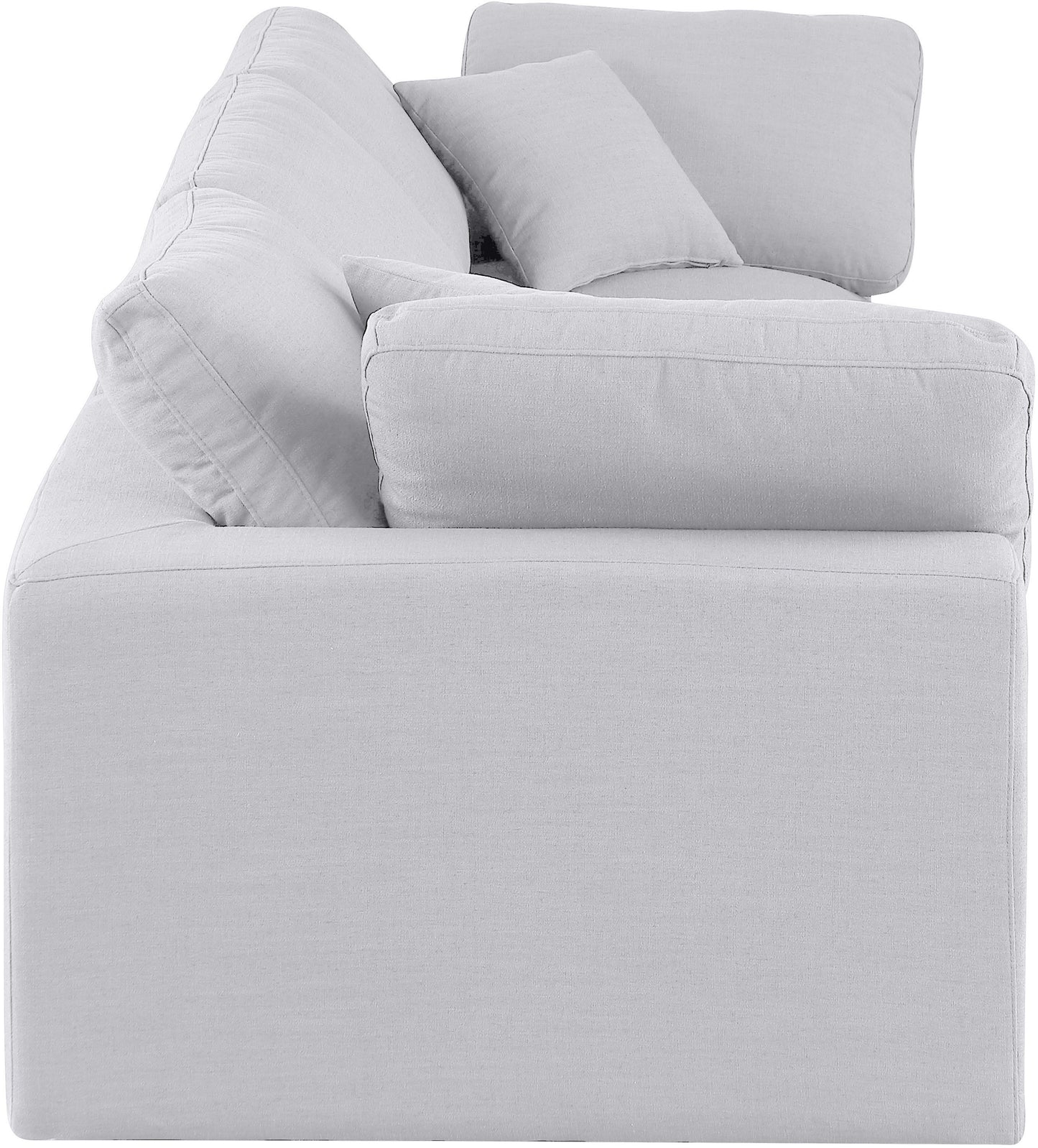 dolce white linen textured fabric modular sofa s119