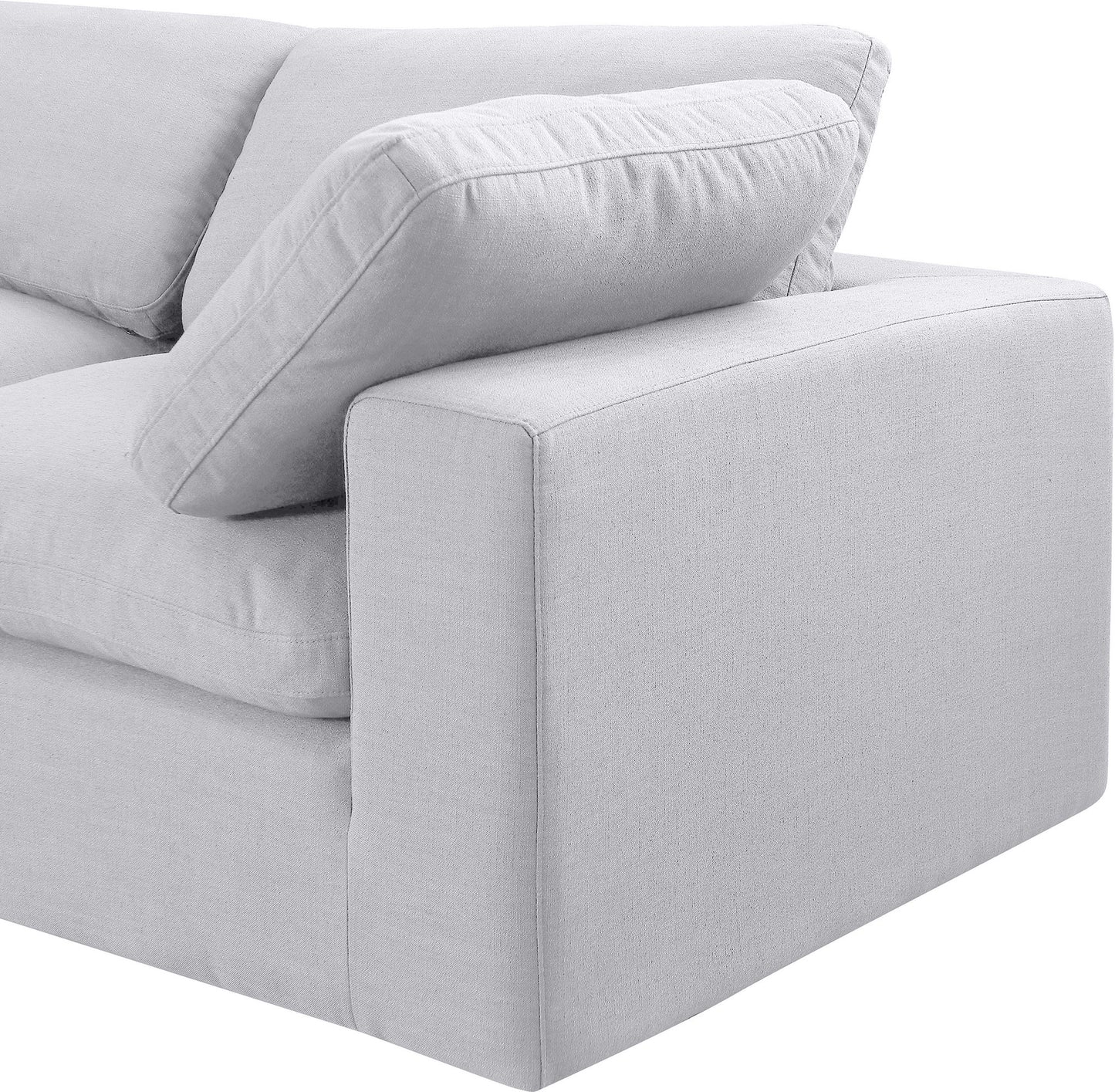 dolce white linen textured fabric modular sofa s119