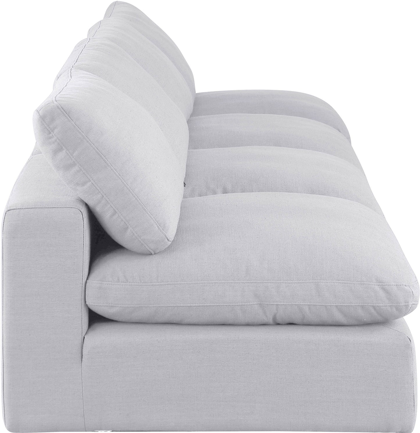 dolce white linen textured fabric modular sofa s156