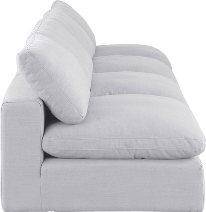 Dolce White Linen Textured Fabric Modular Sofa S156