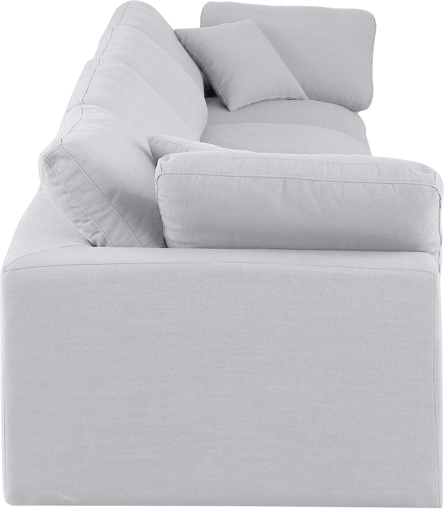 dolce white linen textured fabric modular sofa s158