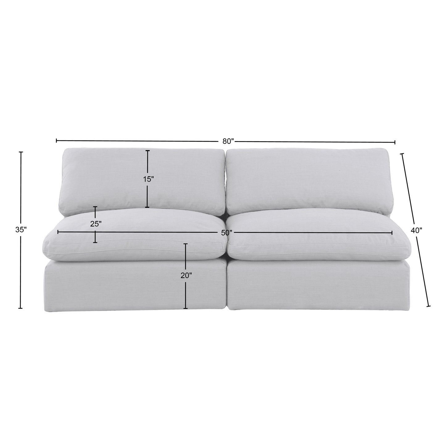 dolce white linen textured fabric modular sofa s78