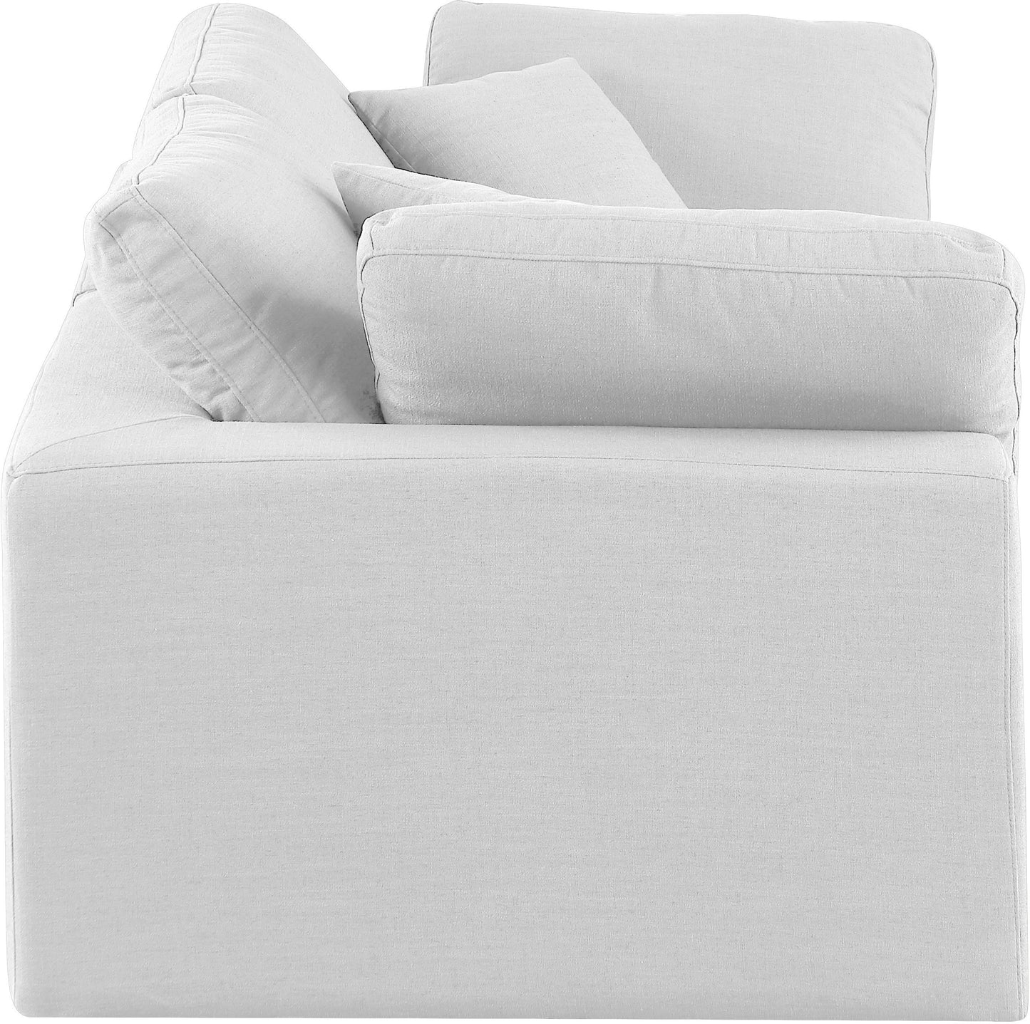 dolce white linen textured fabric modular sofa s80