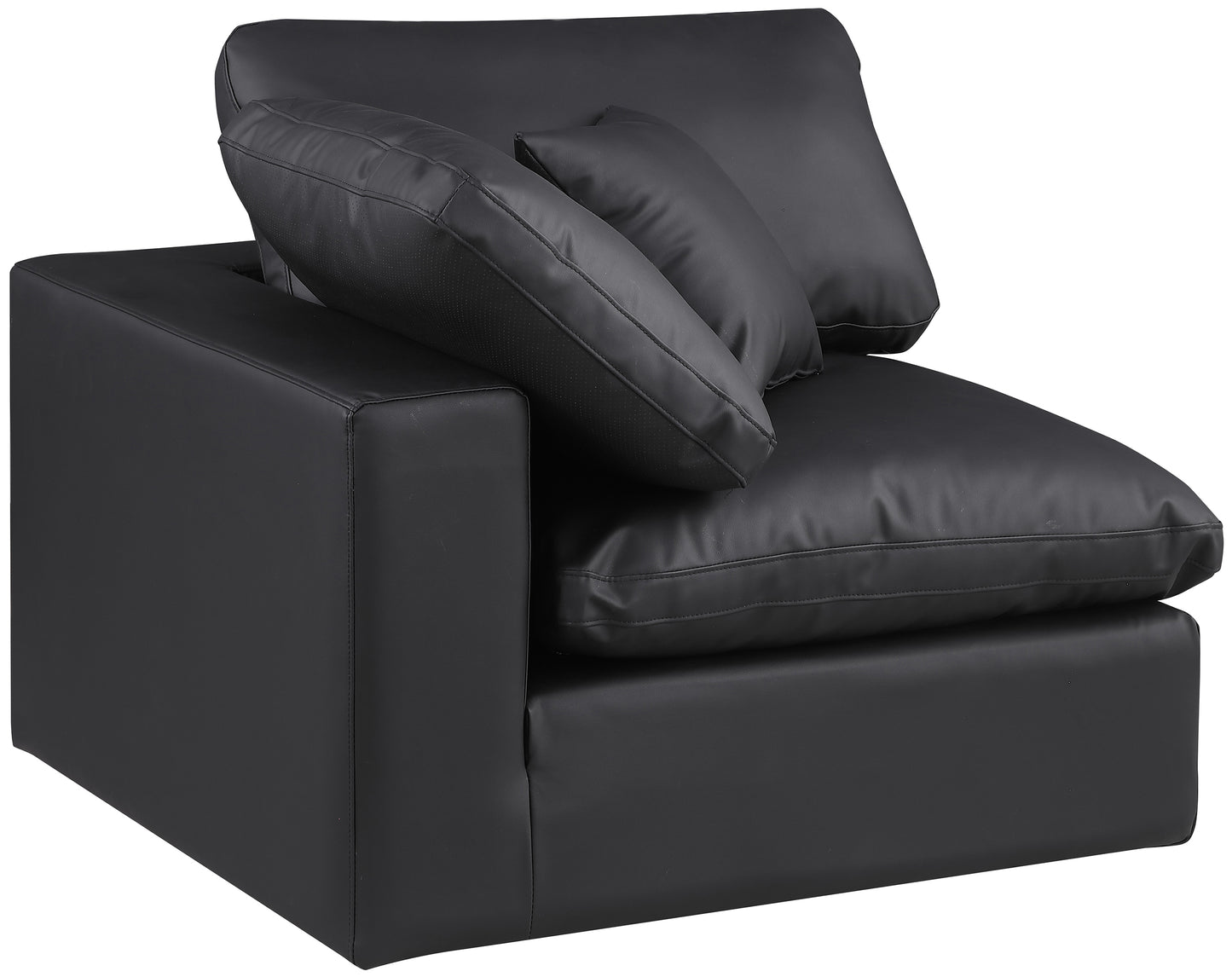 dolce black faux leather modular corner chair corner