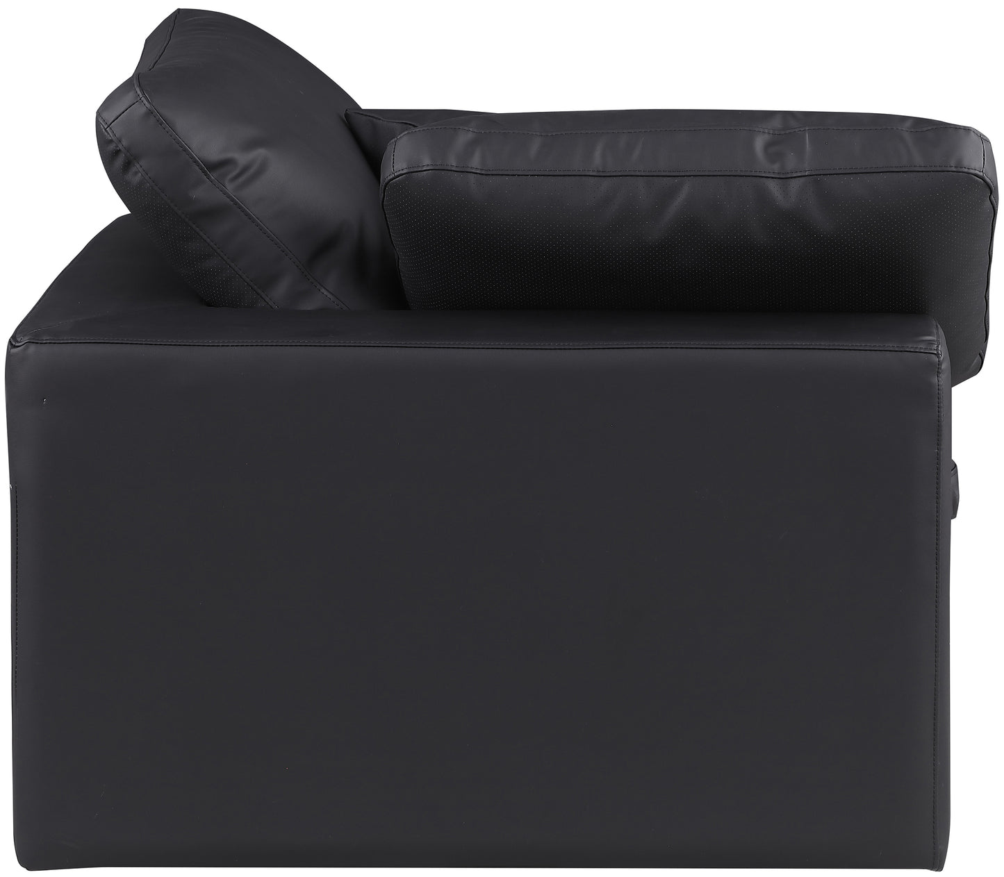 dolce black faux leather modular corner chair corner