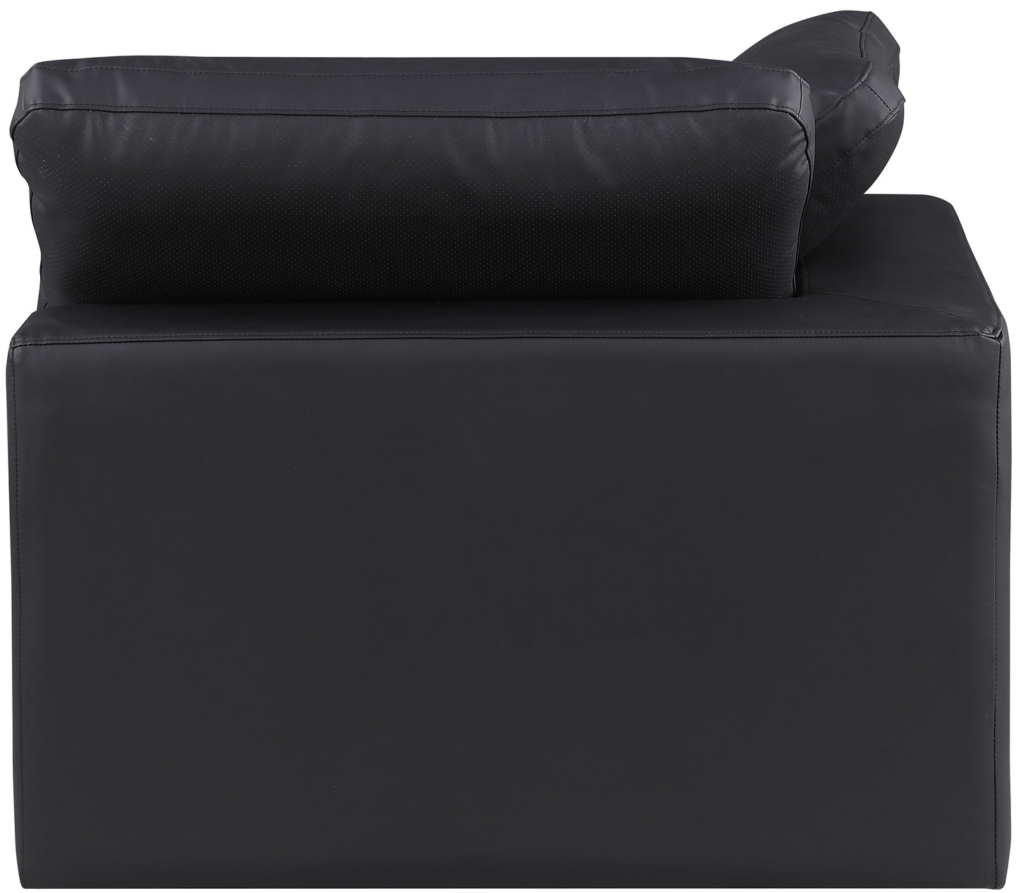 dolce black faux leather modular corner chair corner