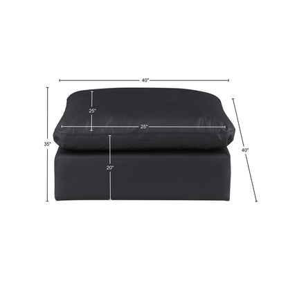 Dolce Black Faux Leather Modular Ottoman Ott