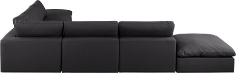 Dolce Black Faux Leather Modular Sectional Sec7C