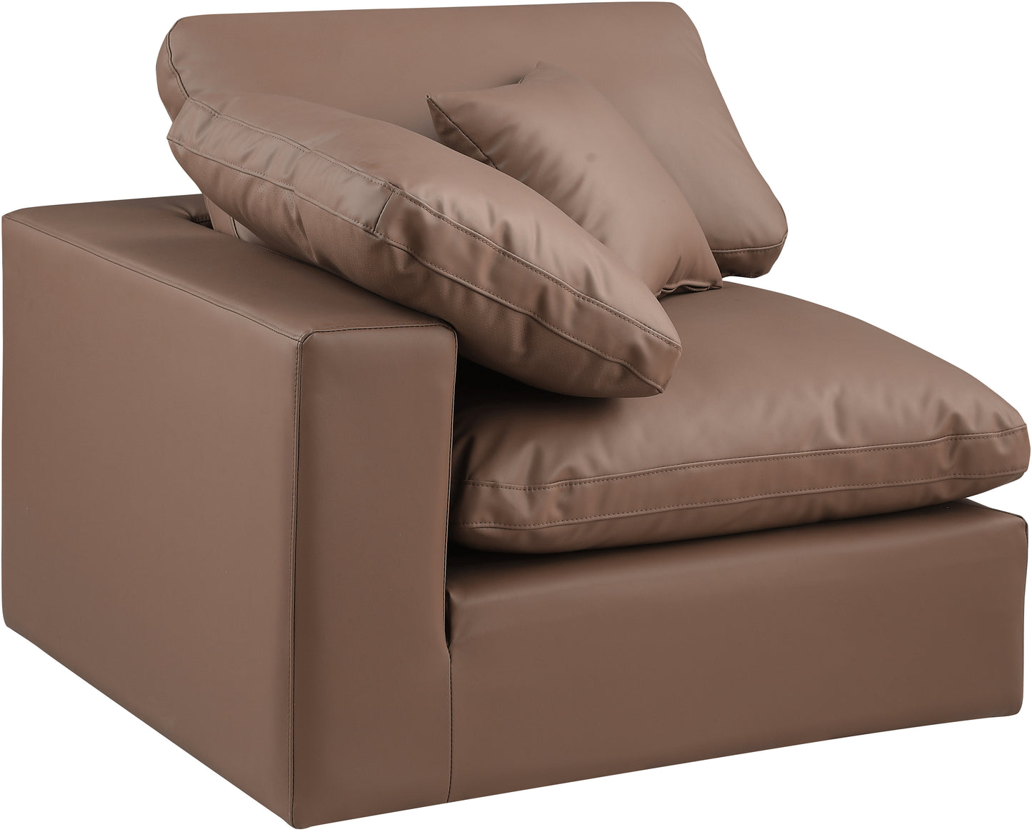 dolce brown faux leather modular corner chair corner