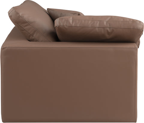 Dolce Brown Faux Leather Modular Corner Chair Corner