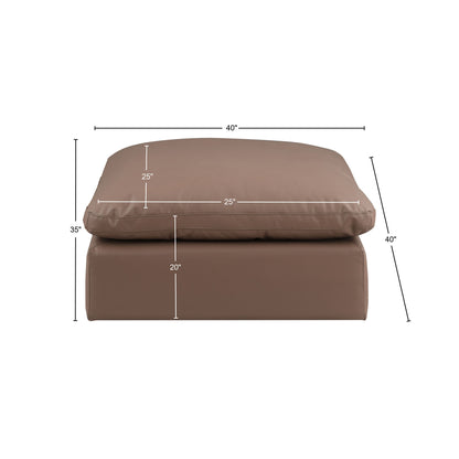 Dolce Brown Faux Leather Modular Ottoman Ott