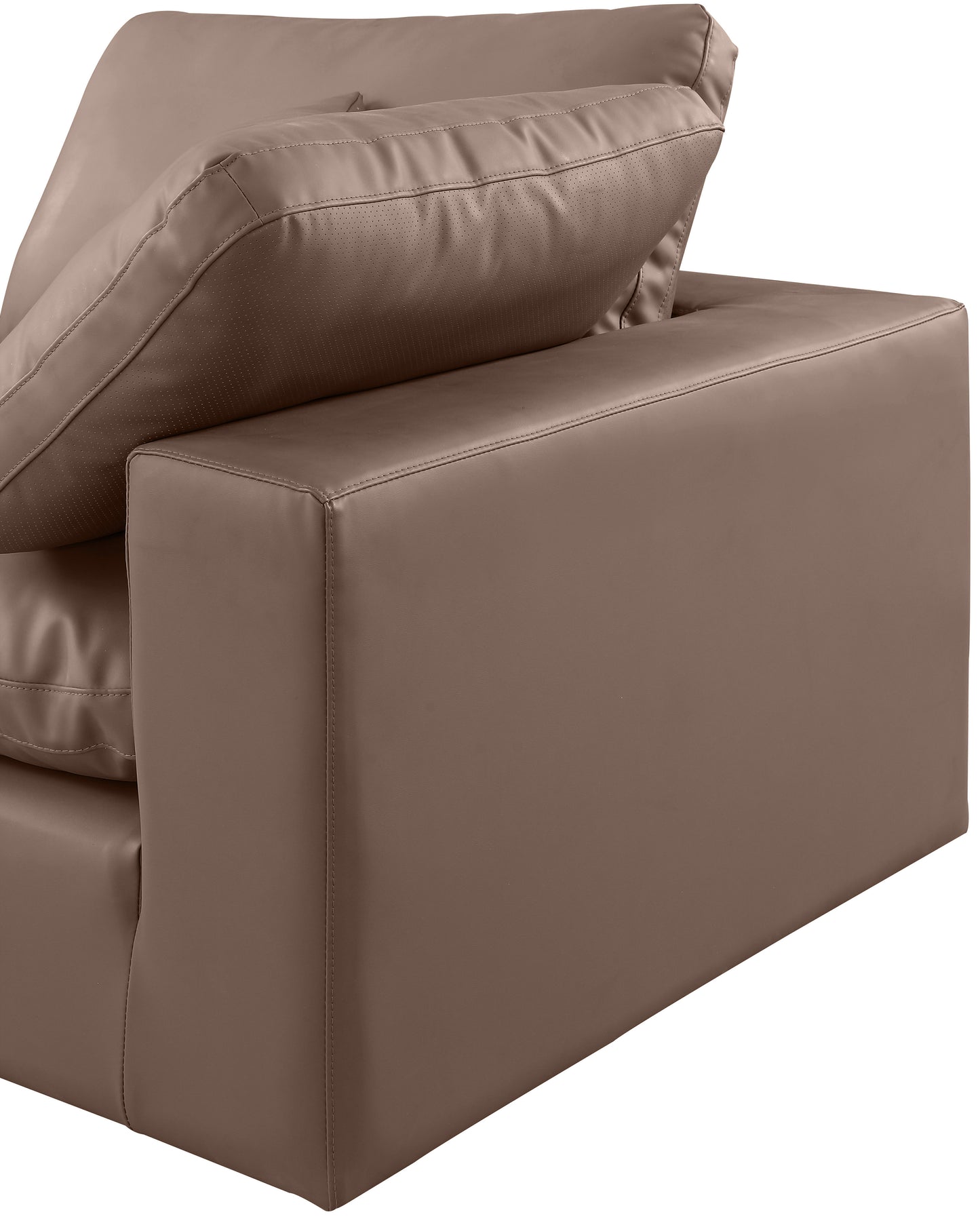 dolce brown faux leather modular sofa s158