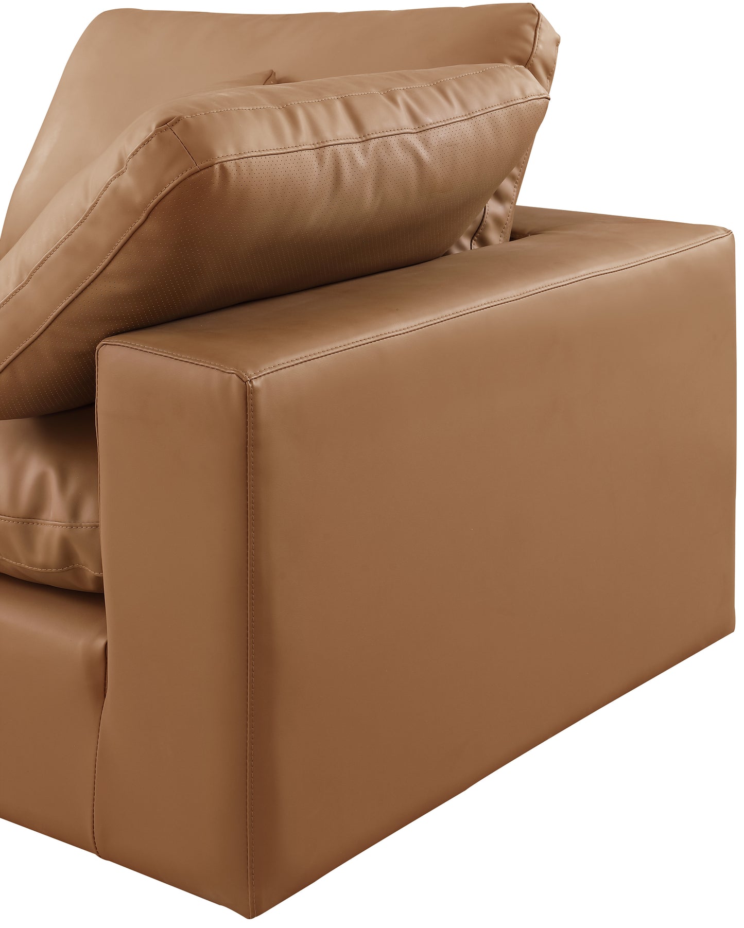 dolce cognac faux leather modular sofa s119