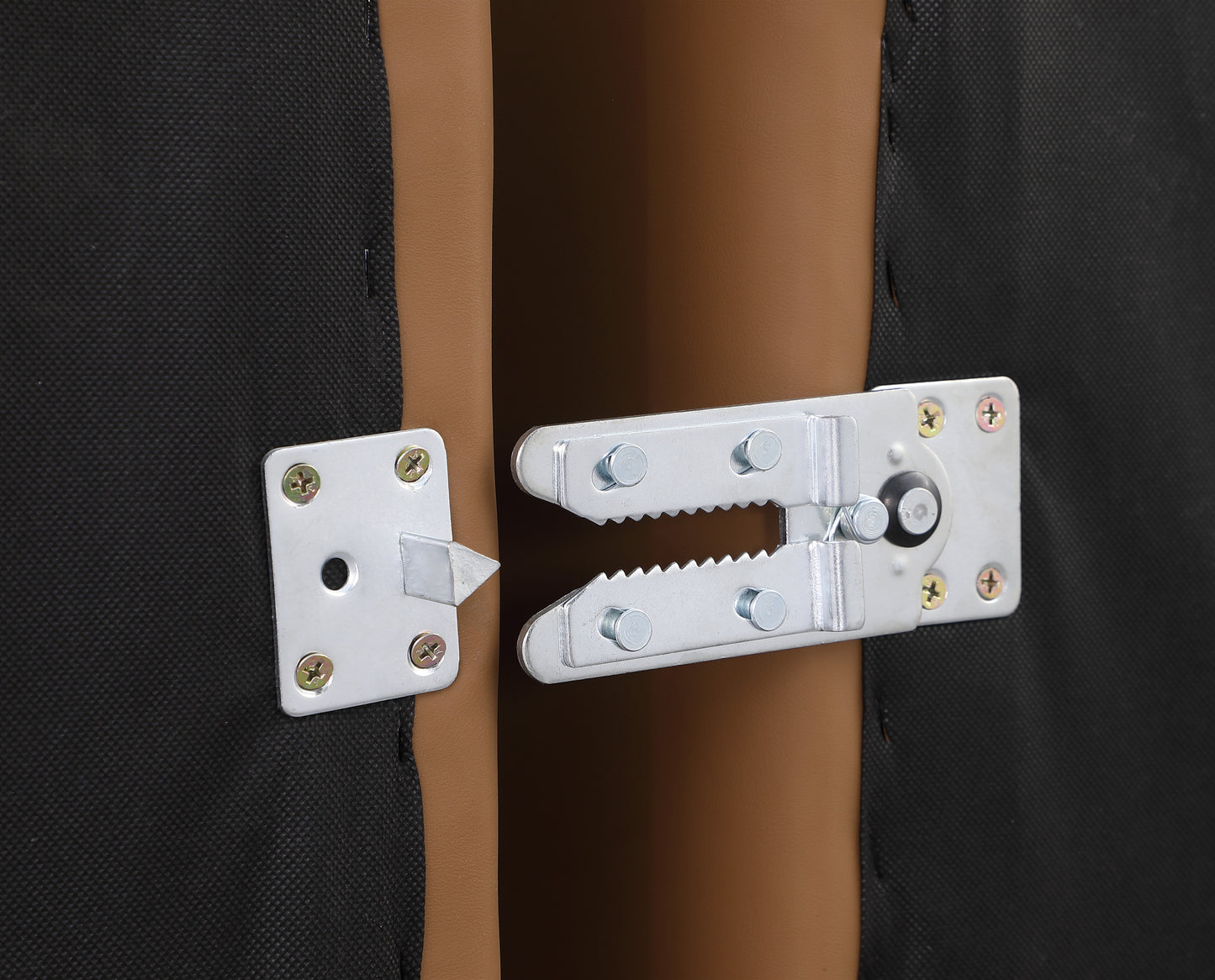 asher cognac vegan leather modular sectional