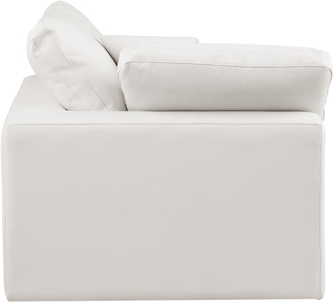 Dolce Cream Faux Leather Modular Corner Chair Corner