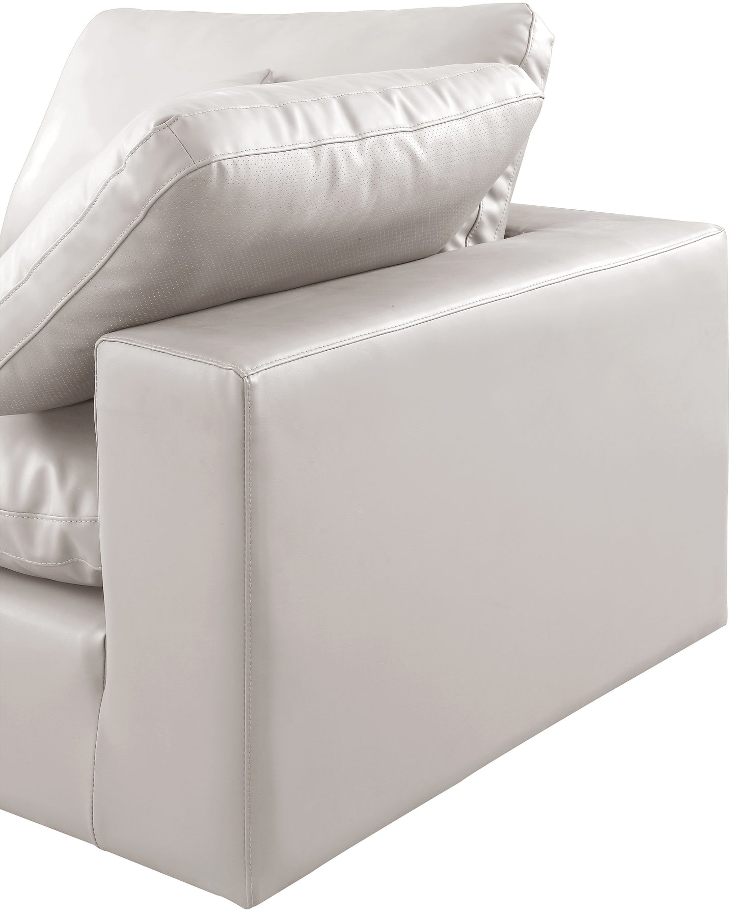 dolce cream faux leather modular sofa s119