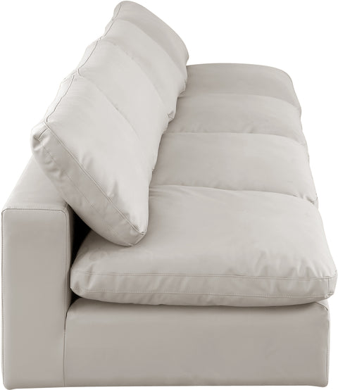 Dolce Cream Faux Leather Modular Sofa S156