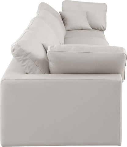 Dolce Cream Faux Leather Modular Sofa S158