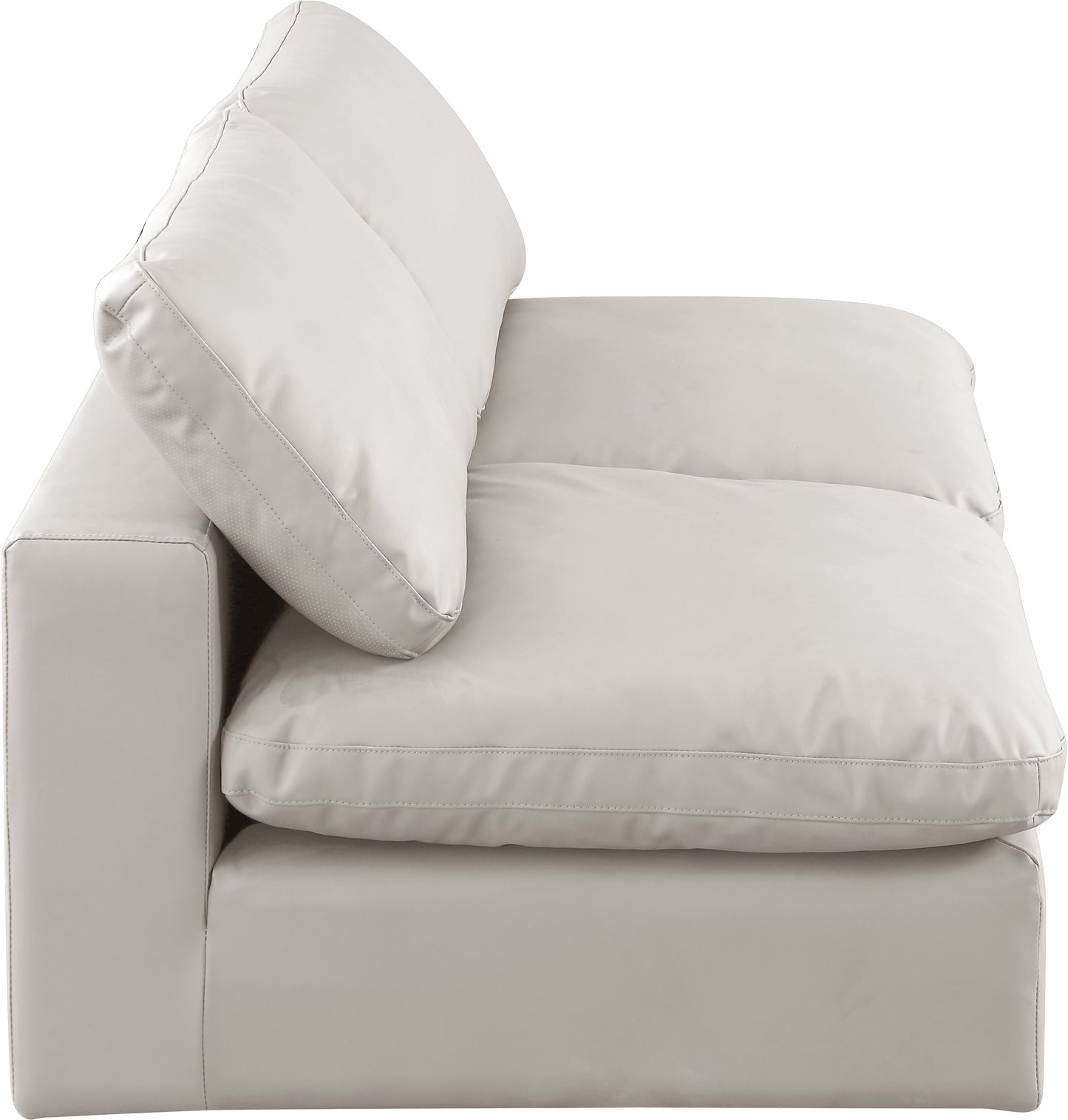 dolce cream faux leather modular sofa s78