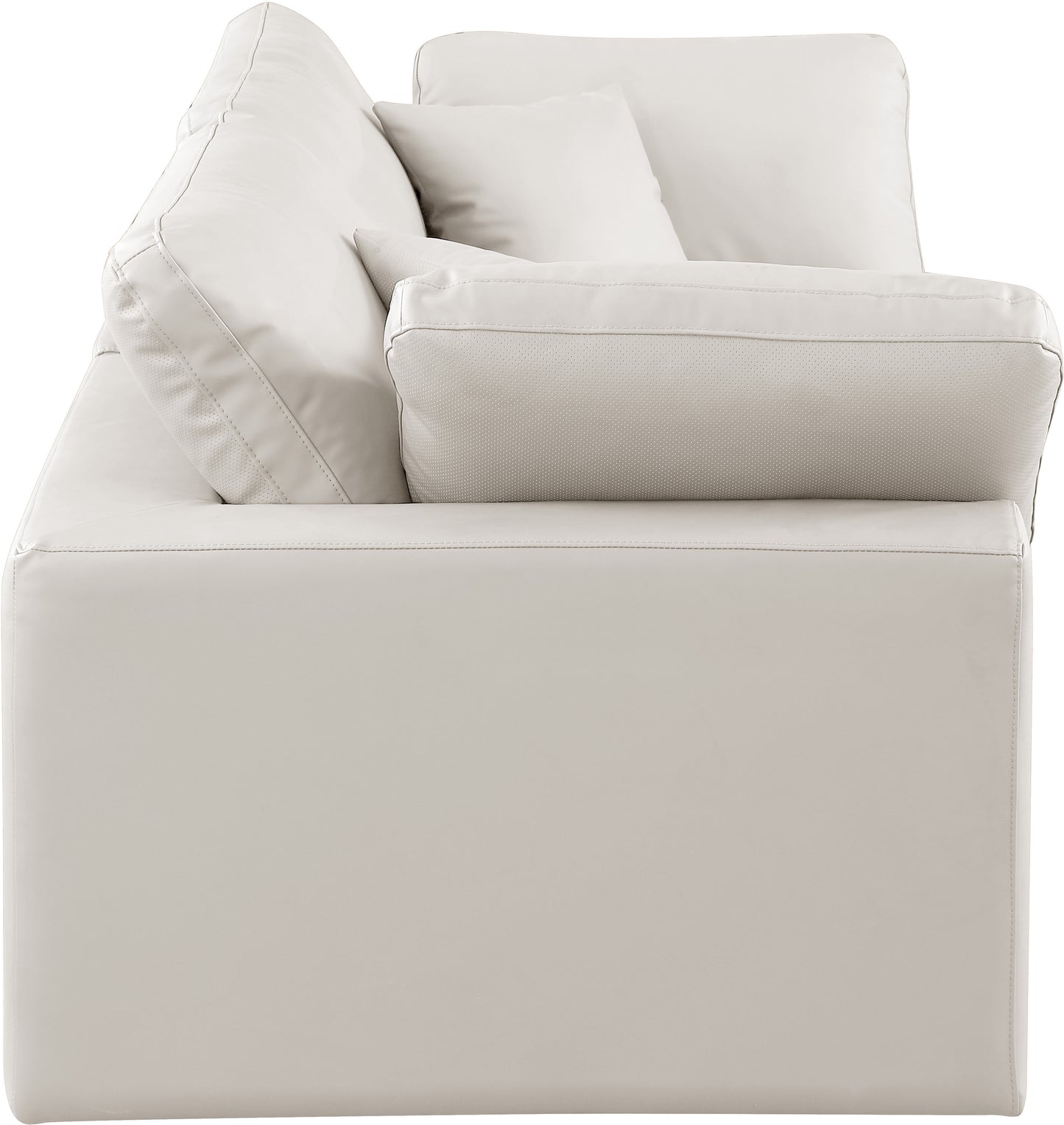 dolce cream faux leather modular sofa s80