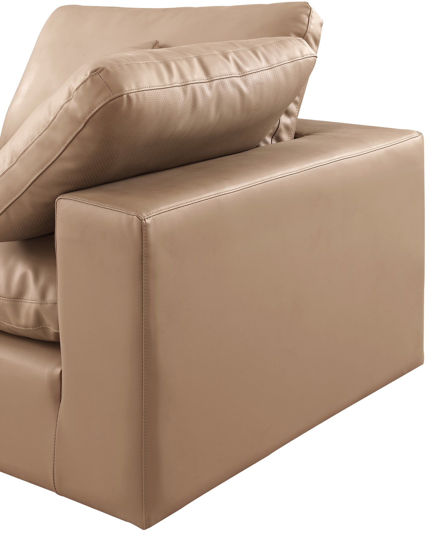 dolce tan faux leather modular sofa s119