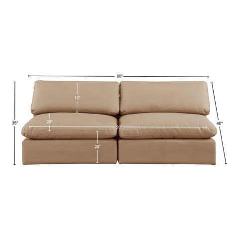 Dolce Tan Faux Leather Modular Sofa S78