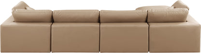 Dolce Tan Faux Leather Modular Sectional Sec5A