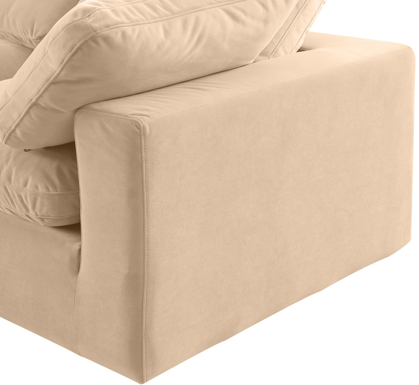 dolce beige velvet modular corner chair corner