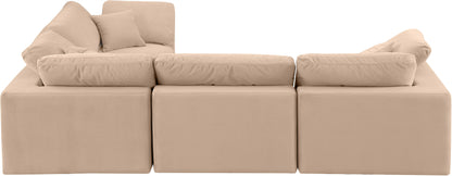 Asher Beige Velvet Modular Sectional