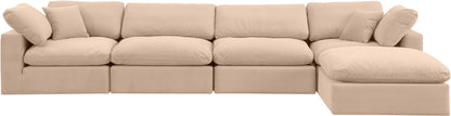 Dolce Beige Velvet Modular Sectional Sec5A