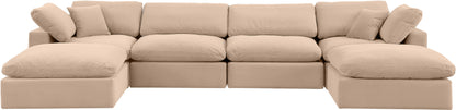 Dolce Beige Velvet Modular Sectional Sec6B