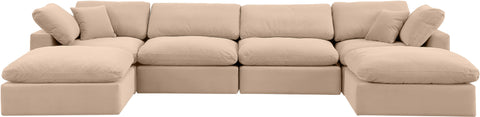 Dolce Beige Velvet Modular Sectional Sec6B