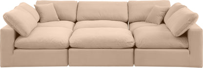 Dolce Beige Velvet Modular Sectional Sec6C