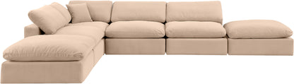 Dolce Beige Velvet Modular Sectional Sec6E