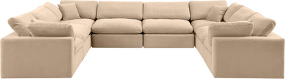 Dolce Beige Velvet Modular Sectional Sec8A