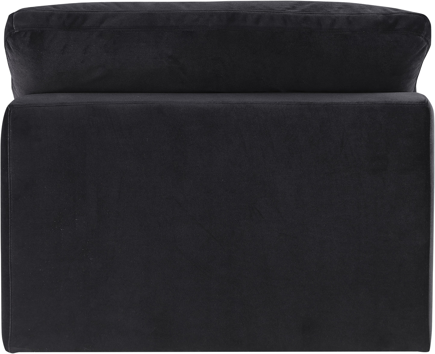 dolce black velvet modular armless chair armless