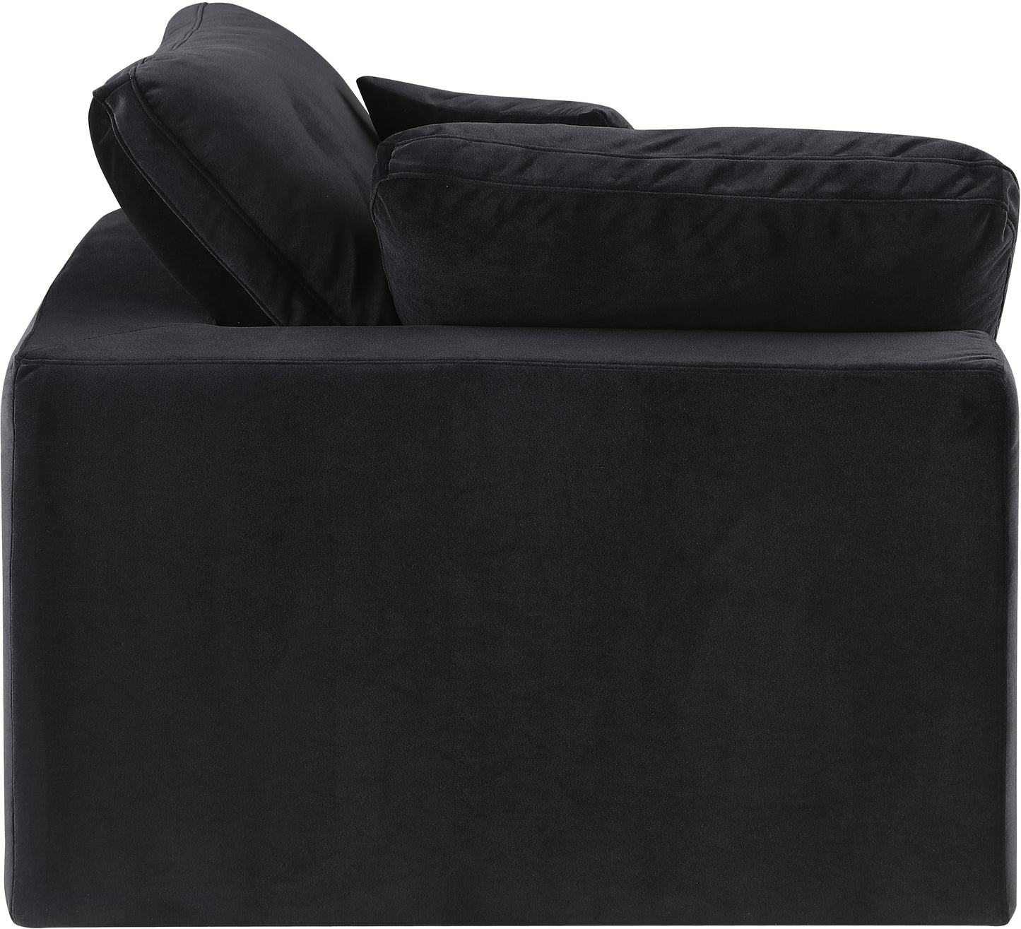 dolce black velvet modular corner chair corner